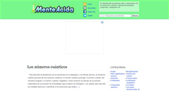 Desktop Screenshot of menteacida.com